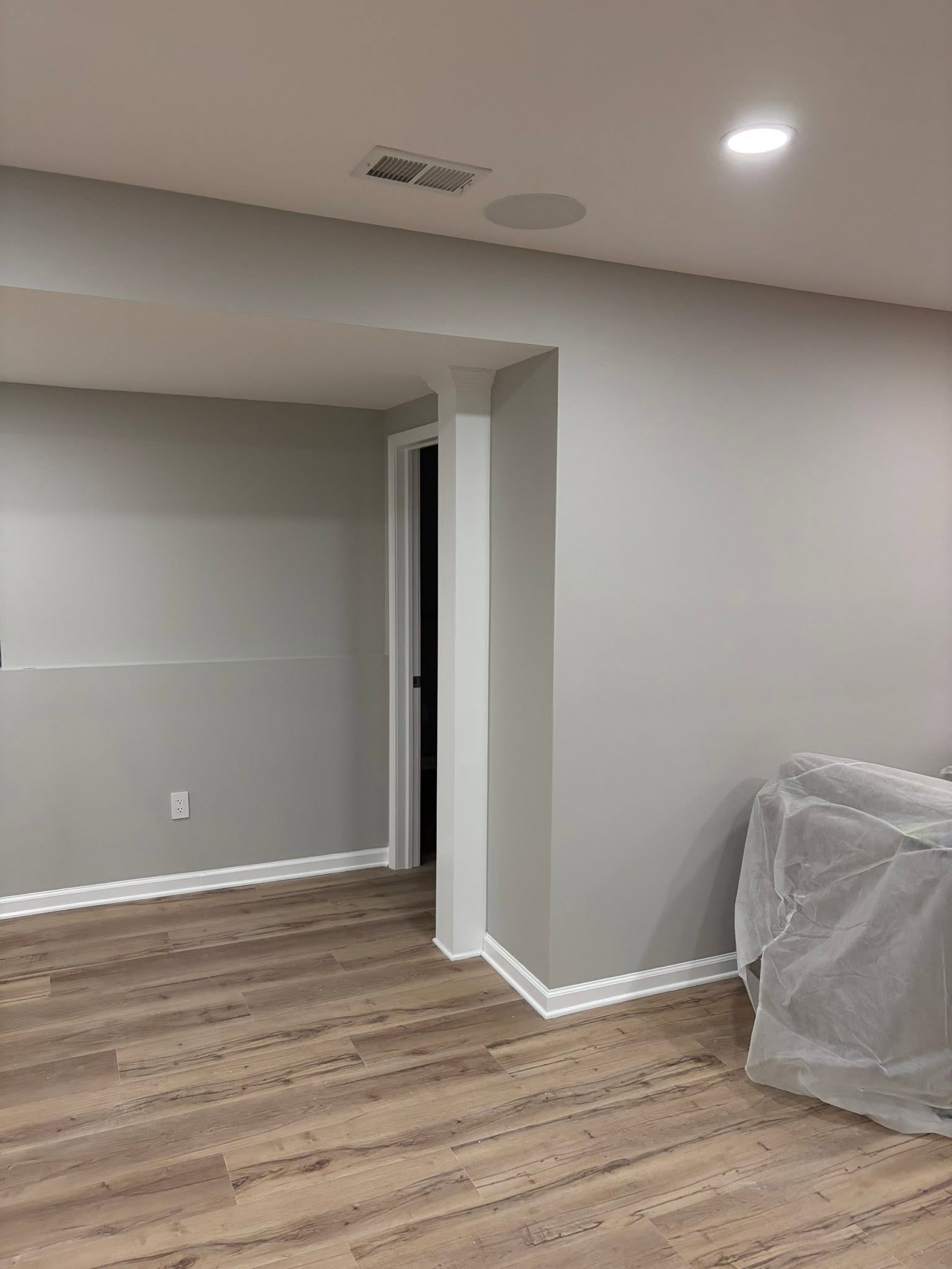 Finished basement in New Hudson, MI