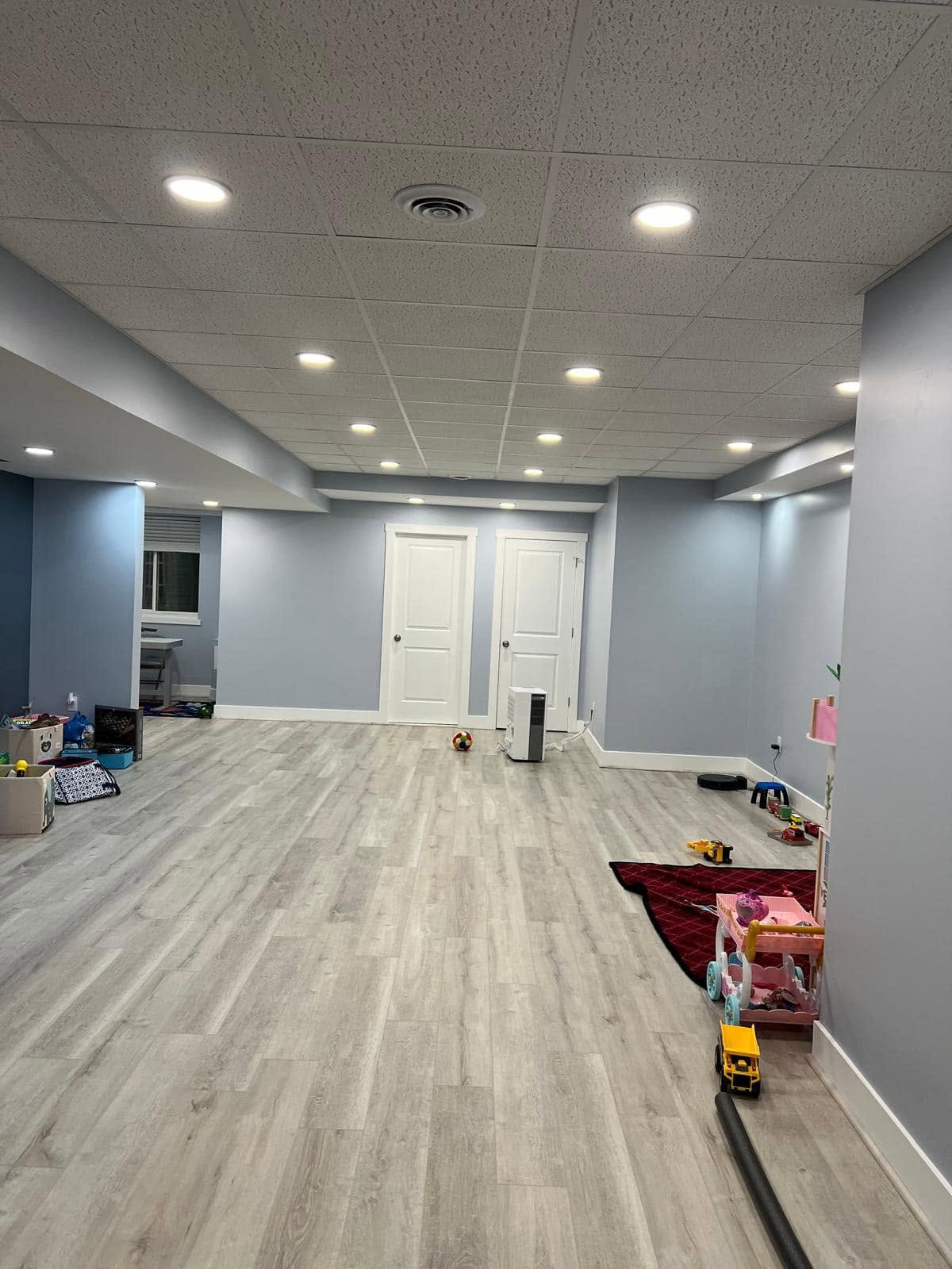 Finished basement in Canton, MI